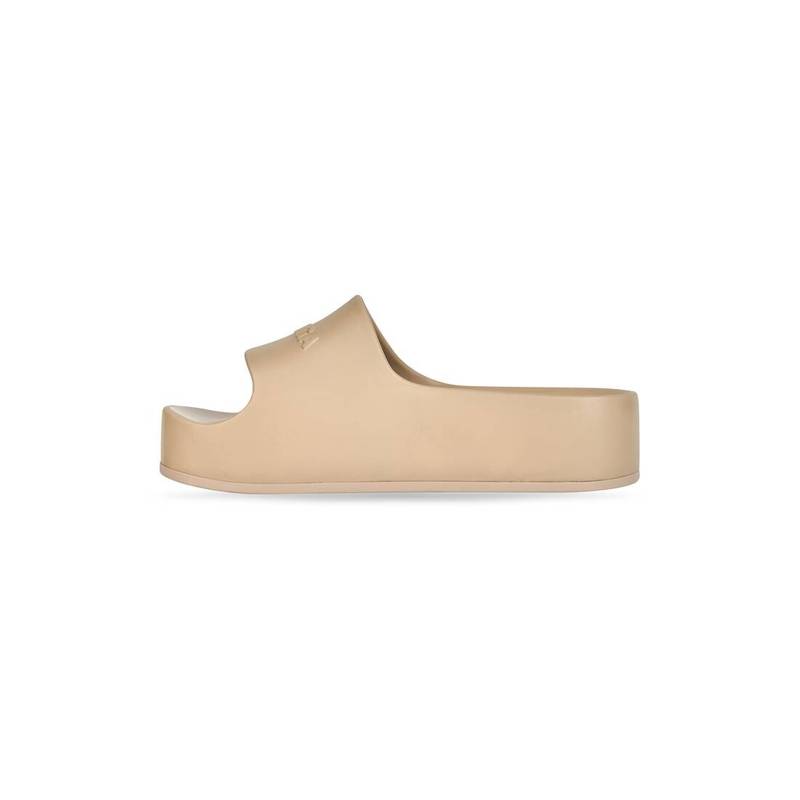 BALENCIAGA Women's Chunky Slide Sandal in Brown outlook