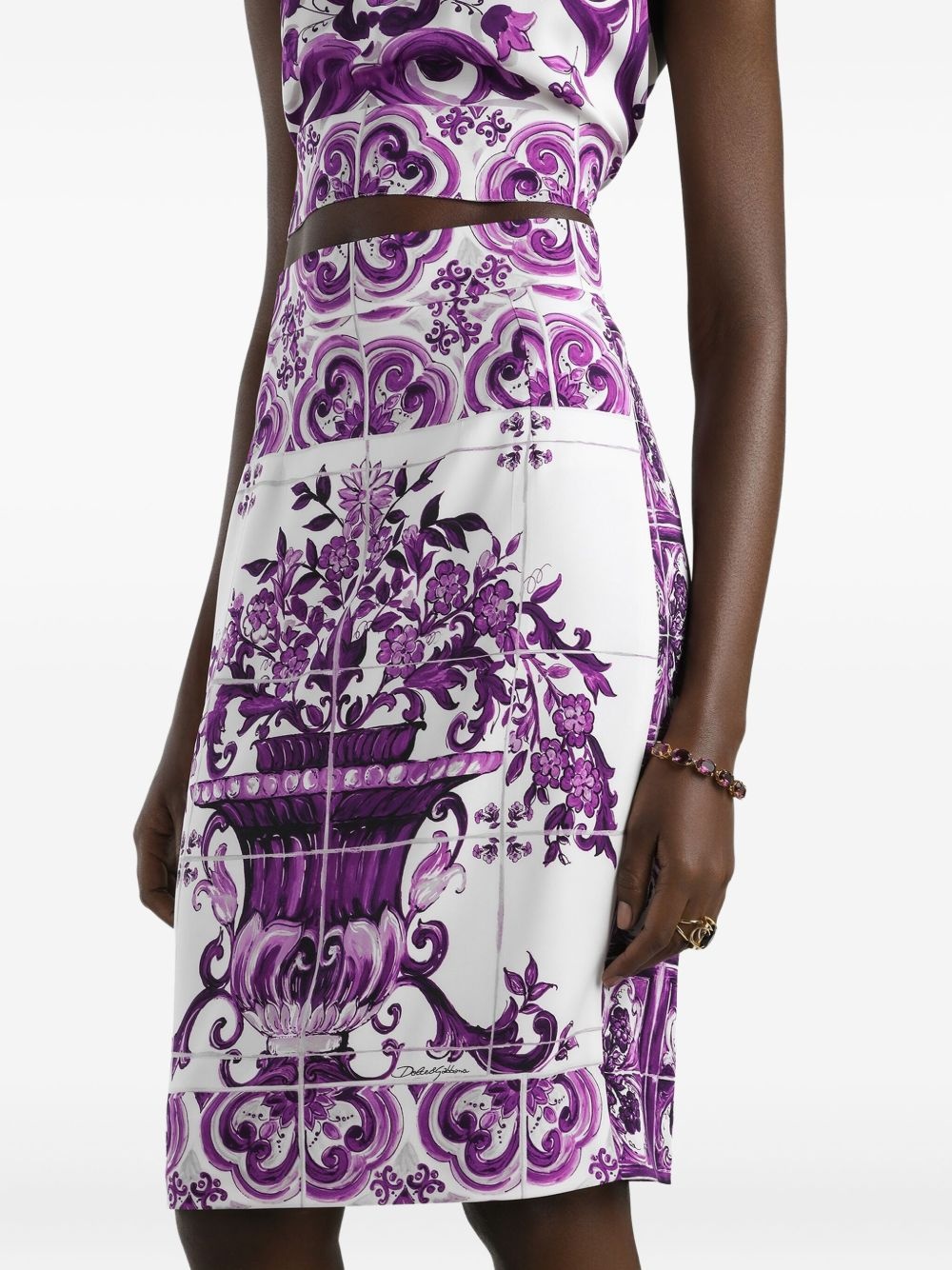 silk midi skirt - 5