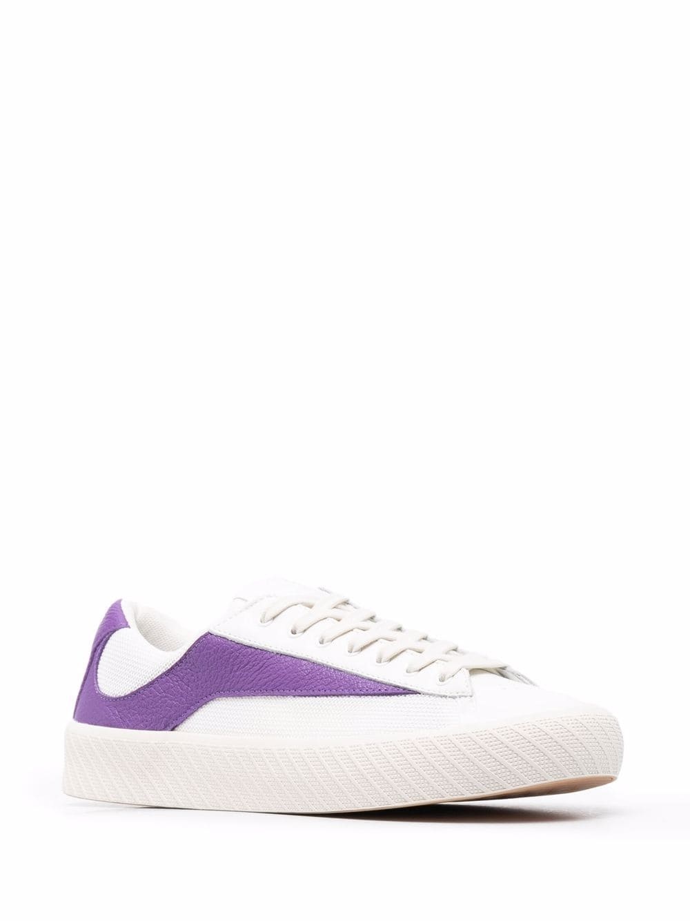 panelled lace-up sneakers - 2