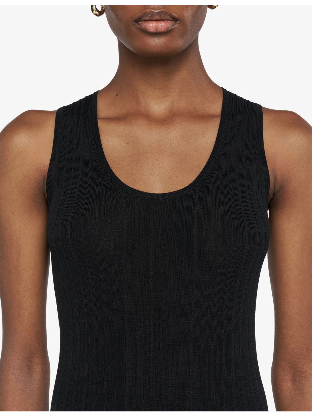 Round-Neck Sleeveless Ribbed-Knit Maxi Dress - 4
