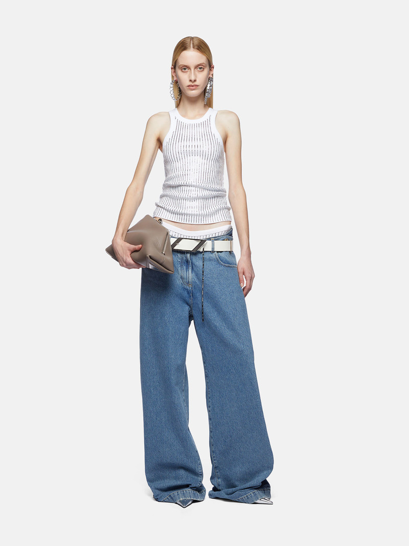 THE ATTICO LIGHT BLUE LONG PANTS outlook