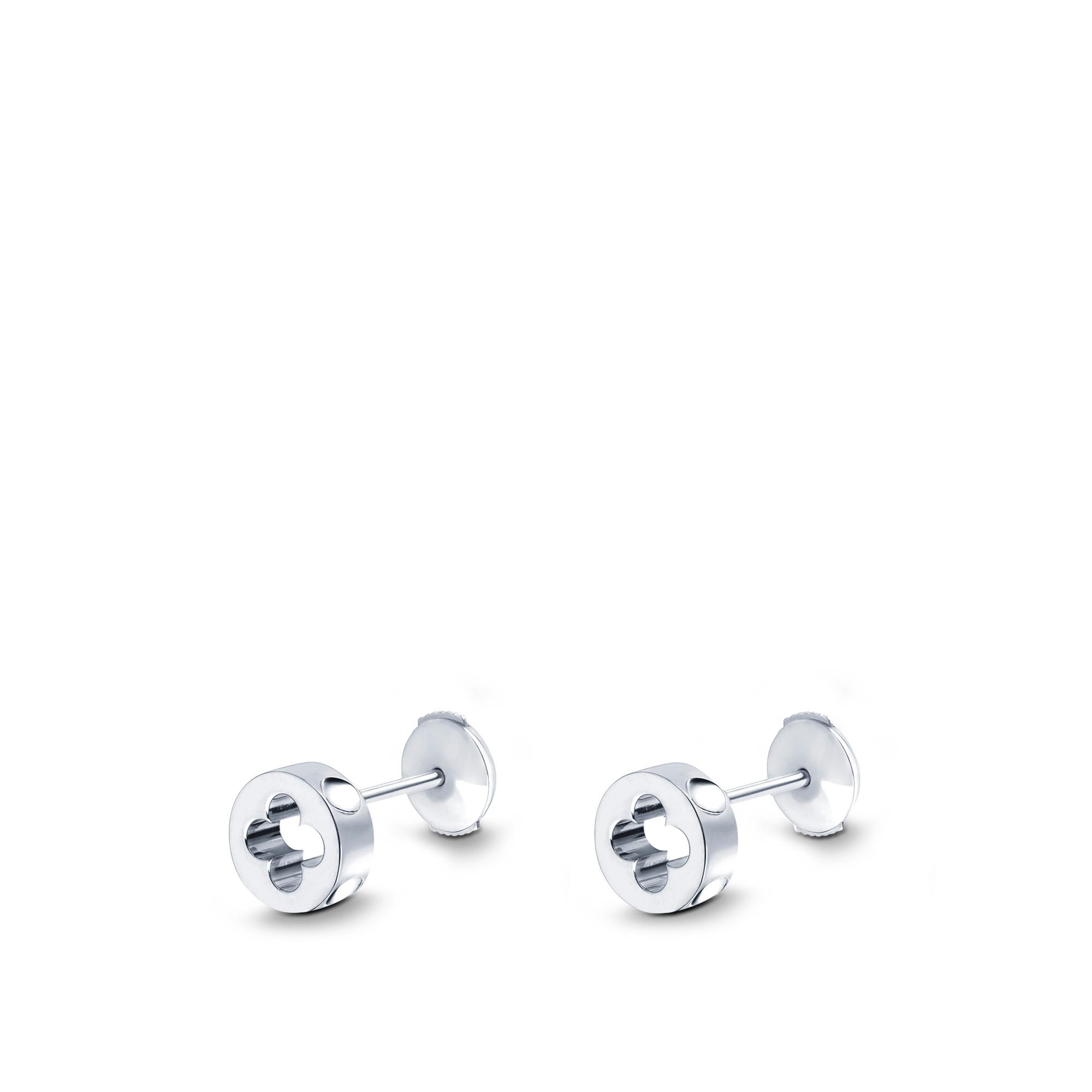 EMPREINTE EAR STUDS, WHITE GOLD - 1