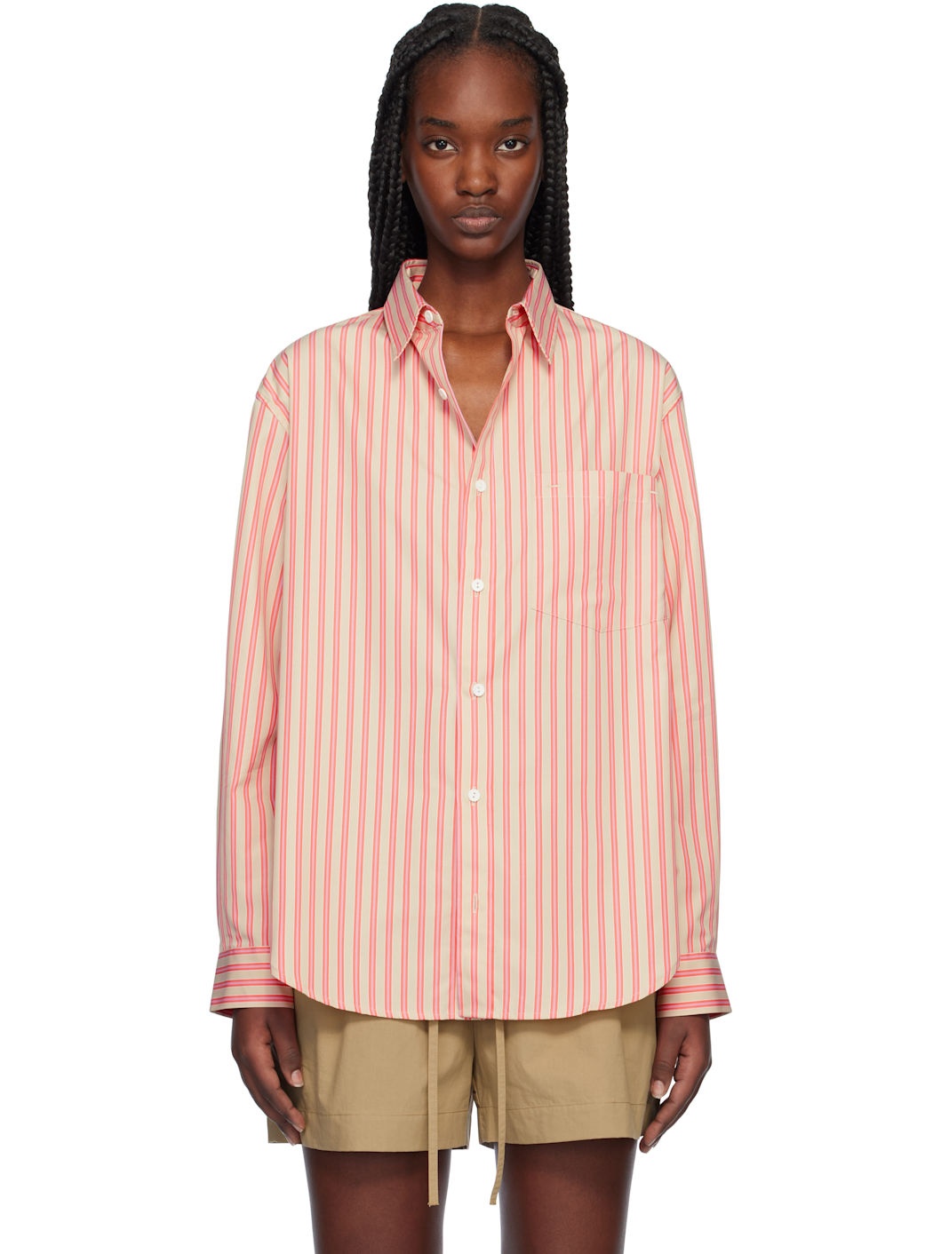 Pink Classic Stripe Shirt - 1