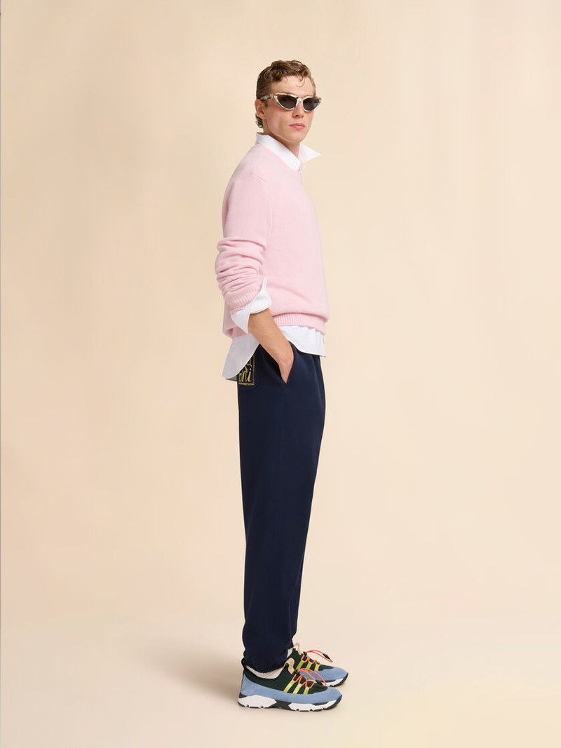 DEEP BLUE COTTON SWEATPANTS WITH MARNI FRAME LOGO 5