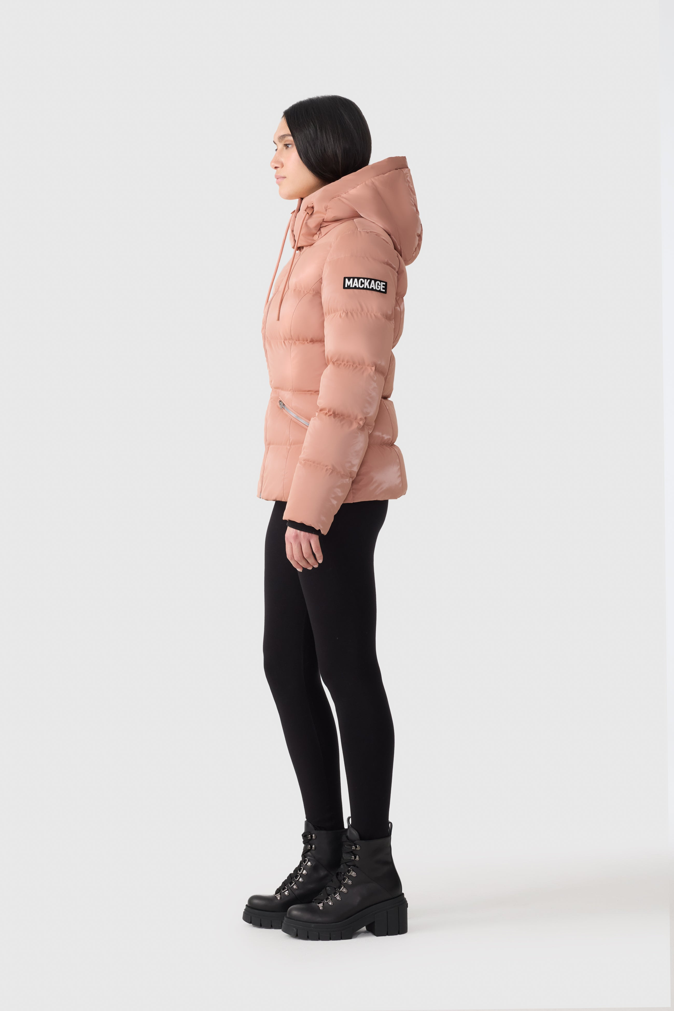 MADALYN-GLO High-Gloss Down Jacket With Removable Hood - 3