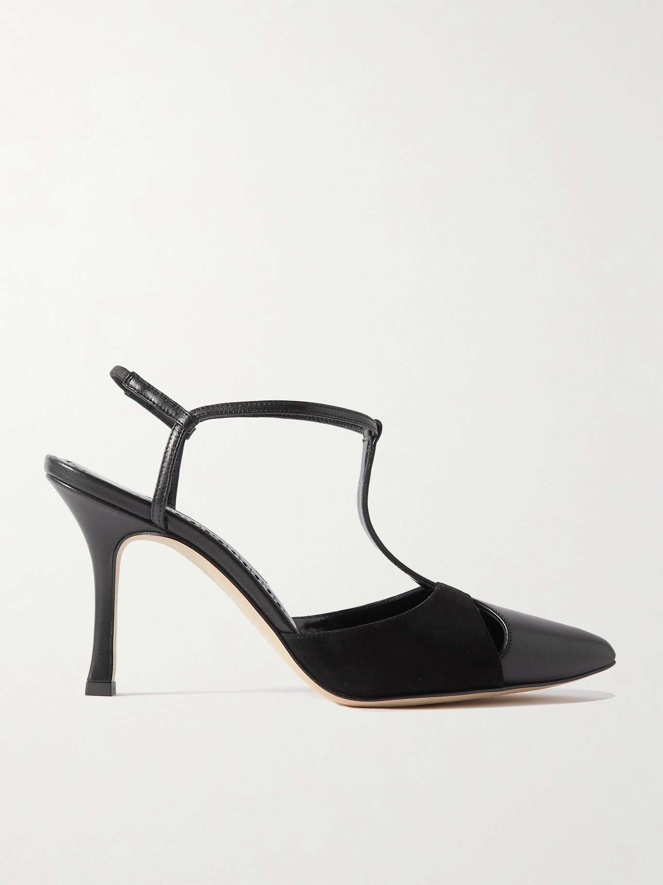 Turgimodhi 90 cutout leather and suede pumps - 1