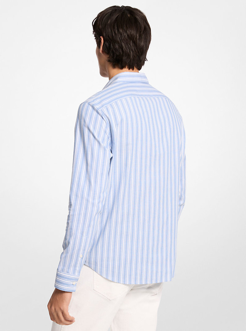 MICHAEL KORS Striped Stretch Cotton Shirt outlook