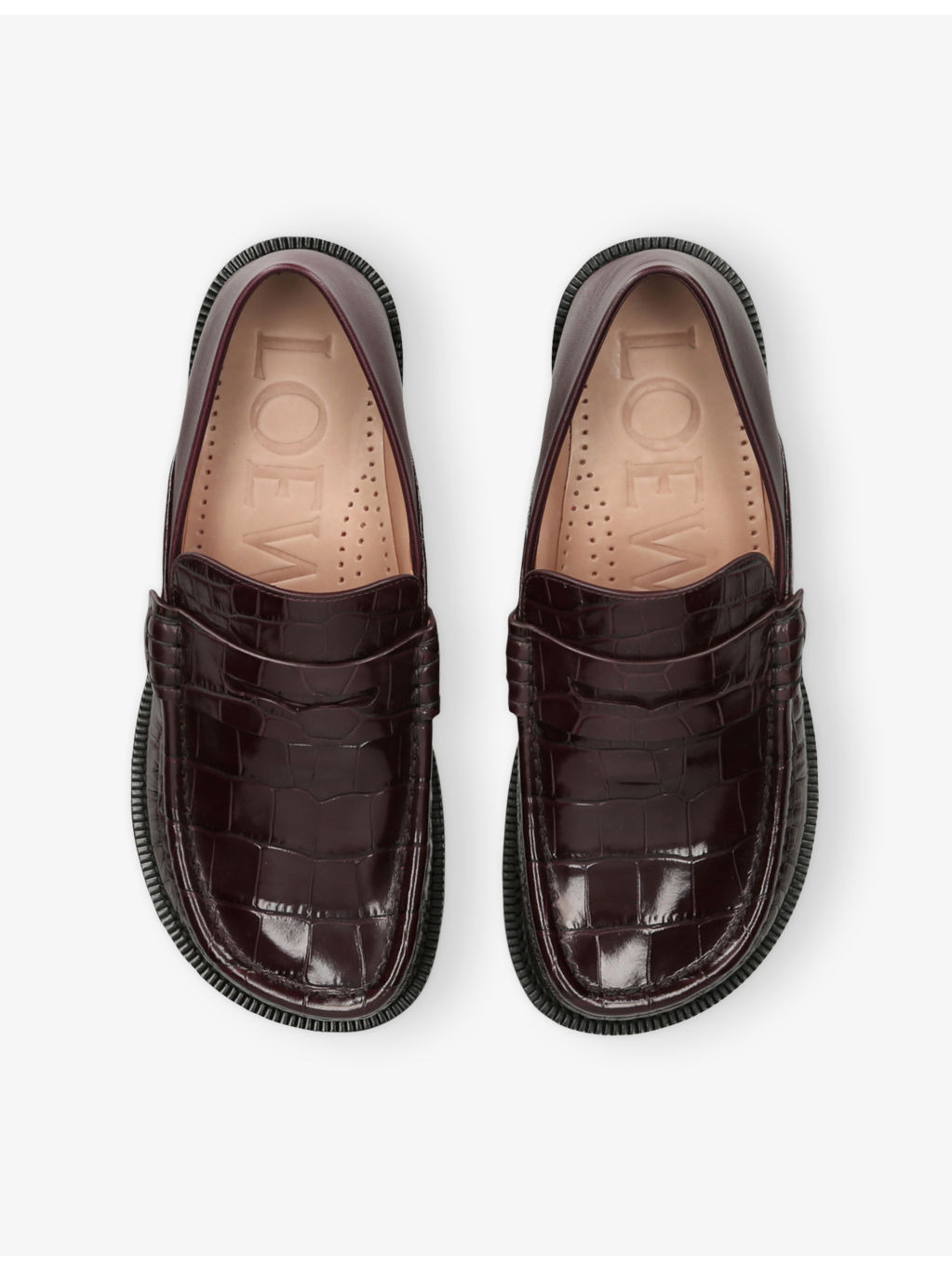 Campo Crocodile-Embossed Leather Penny Loafers - 2