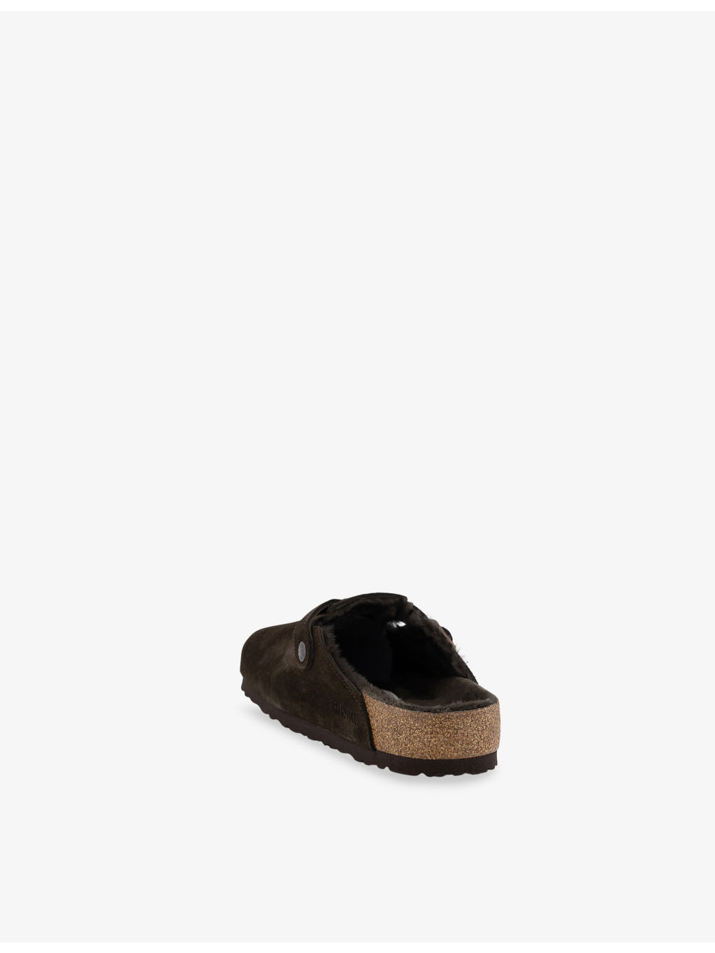 Boston logo-embossed shearling-lined suede clogs - 4