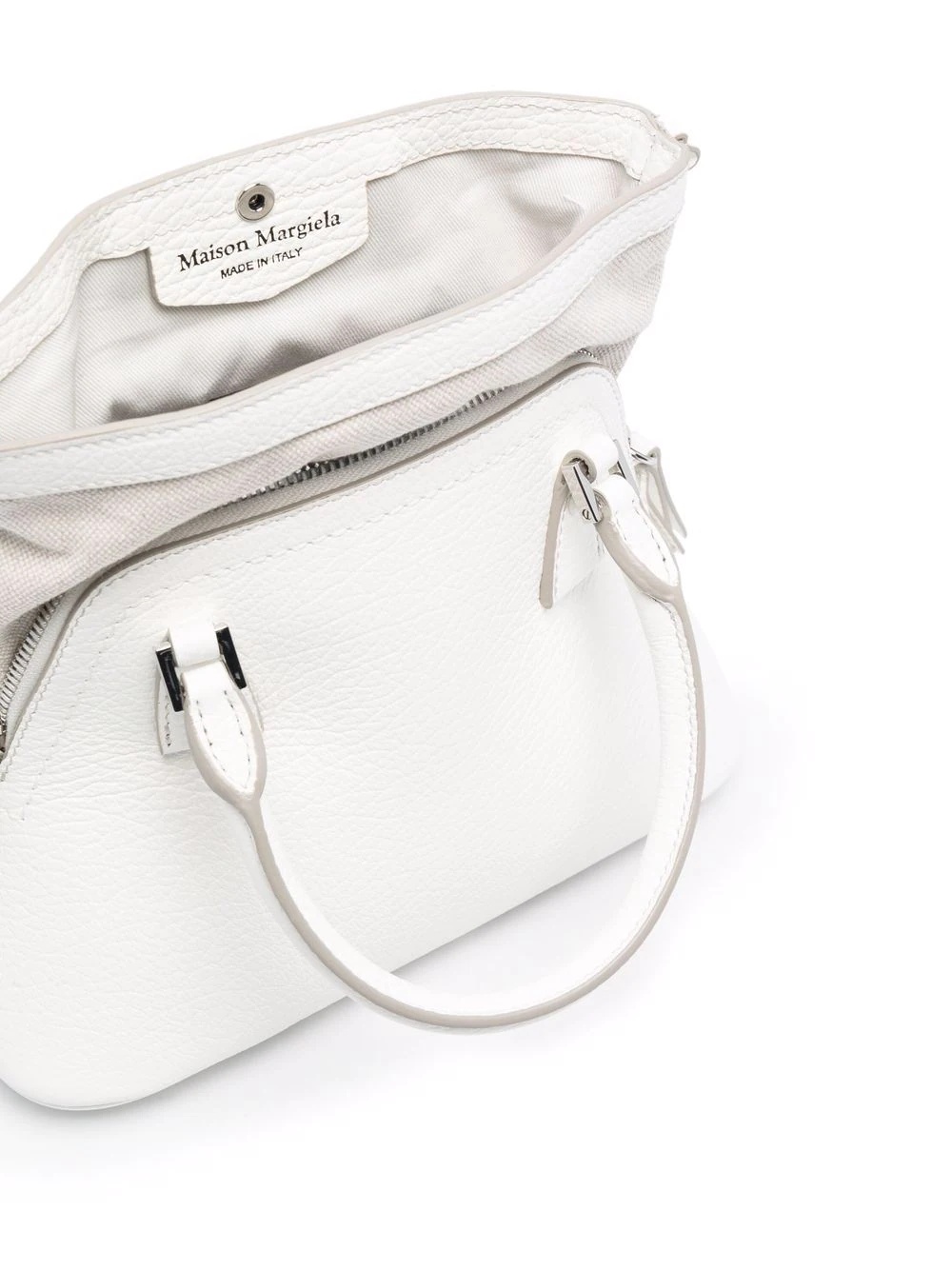 logo-patch leather tote bag - 5