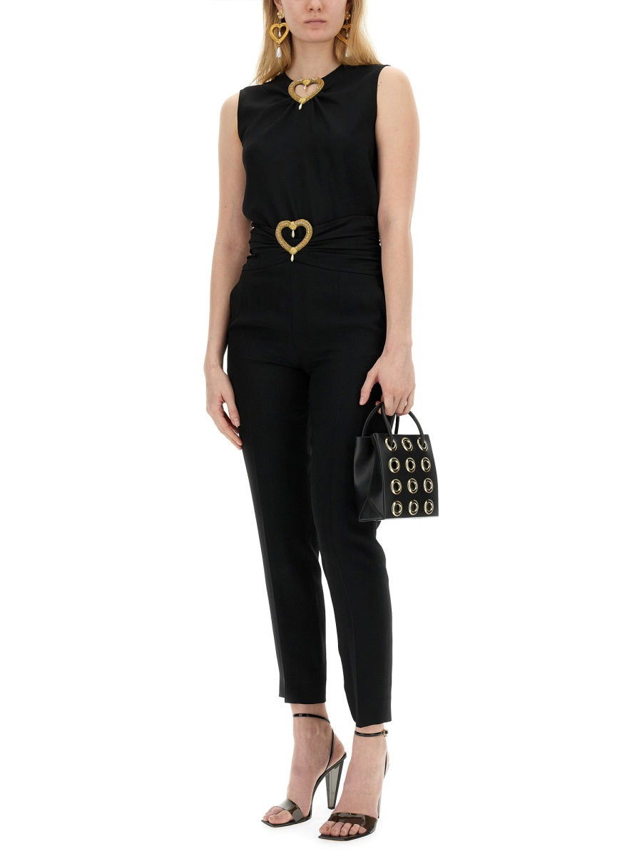 Moschino Women Pants With Heart Application - 2