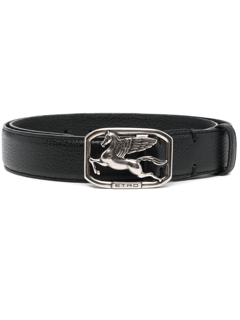 pegasus-buckle leather belt - 1