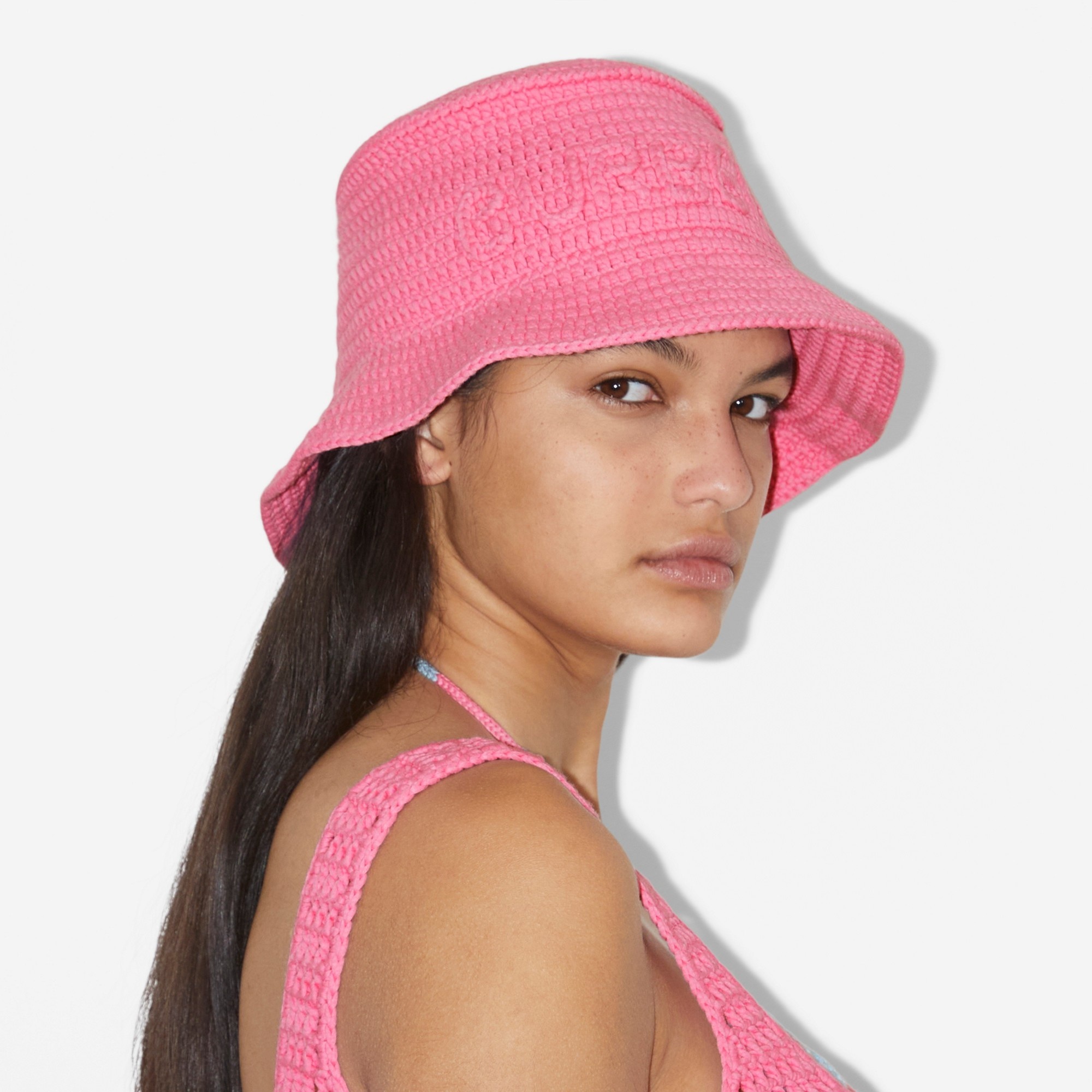 Burberry Pink Logo Bucket Hat