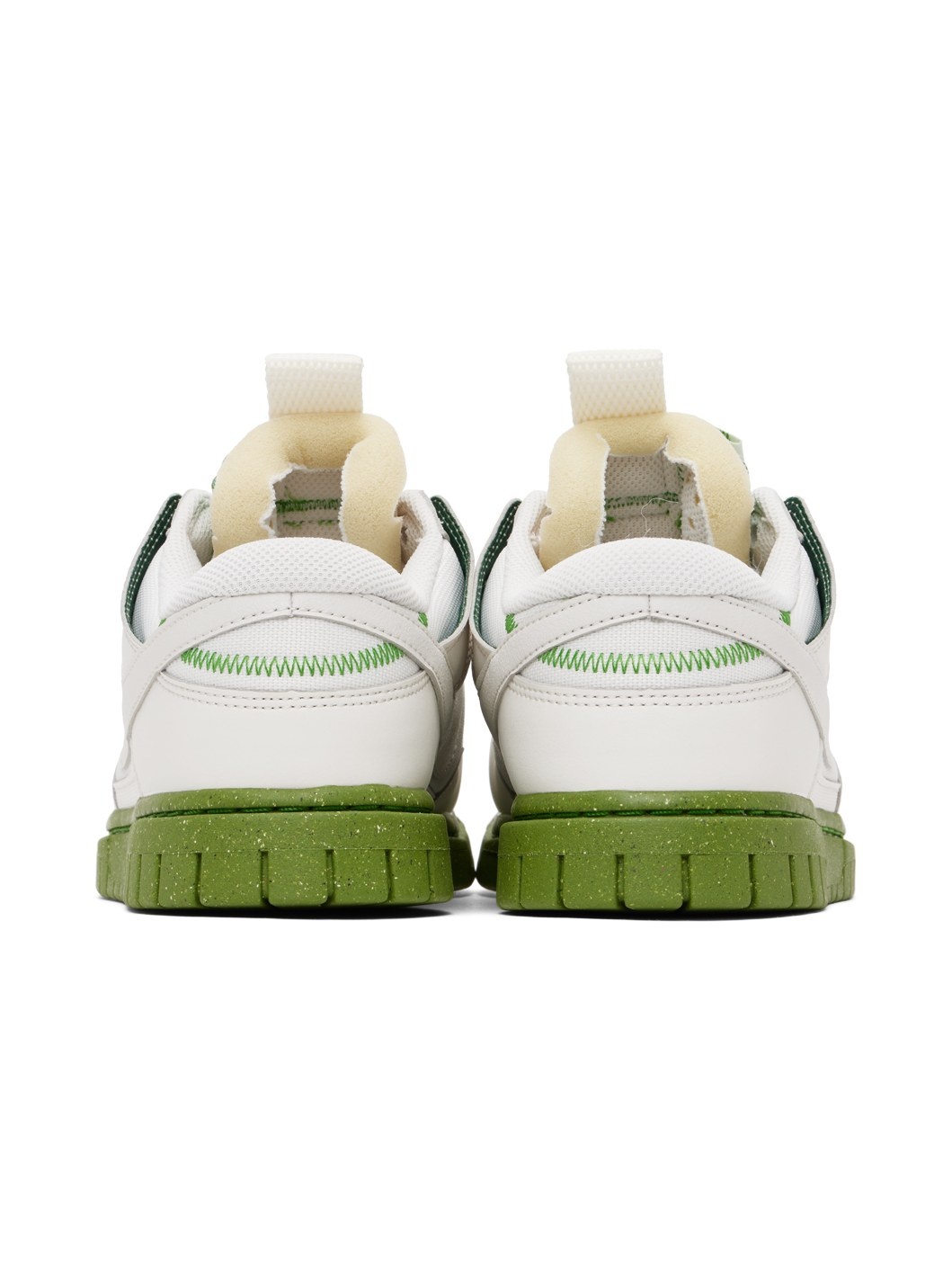 White & Green Air Dunk Low Jumbo Sneakers - 2