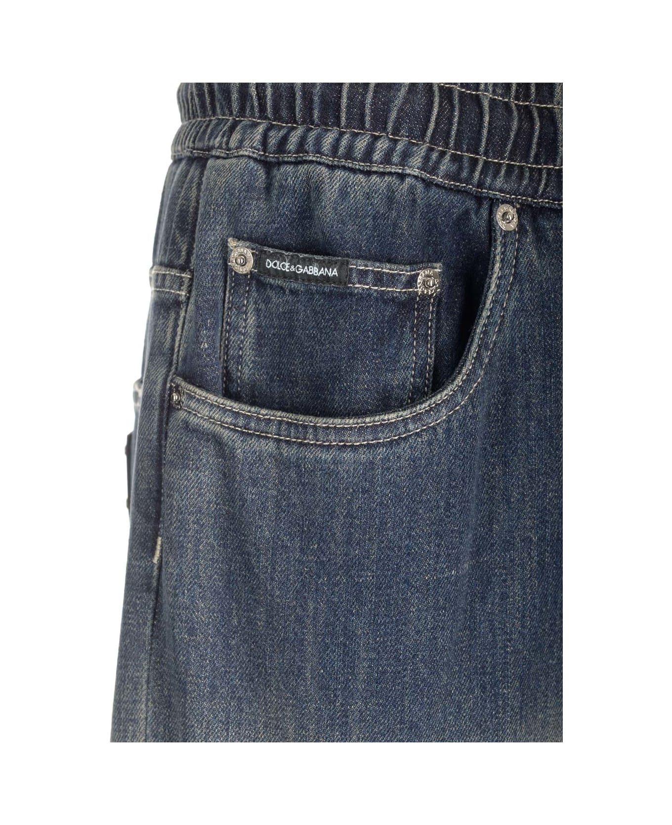 Degrade' Denim Cargo Jeans - 3