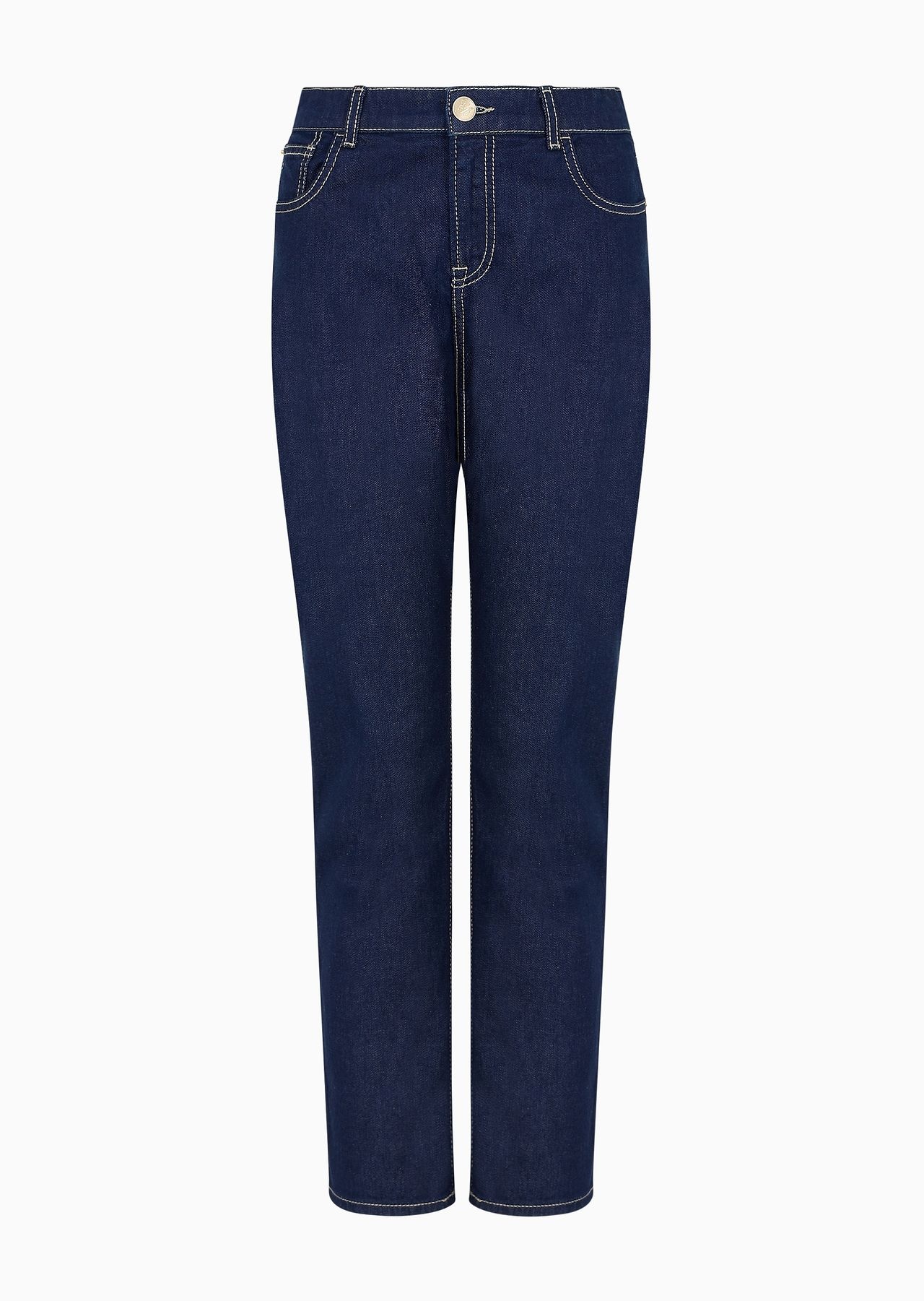 J36 Mid-rise, straight-leg, rinse-denim jeans - 1