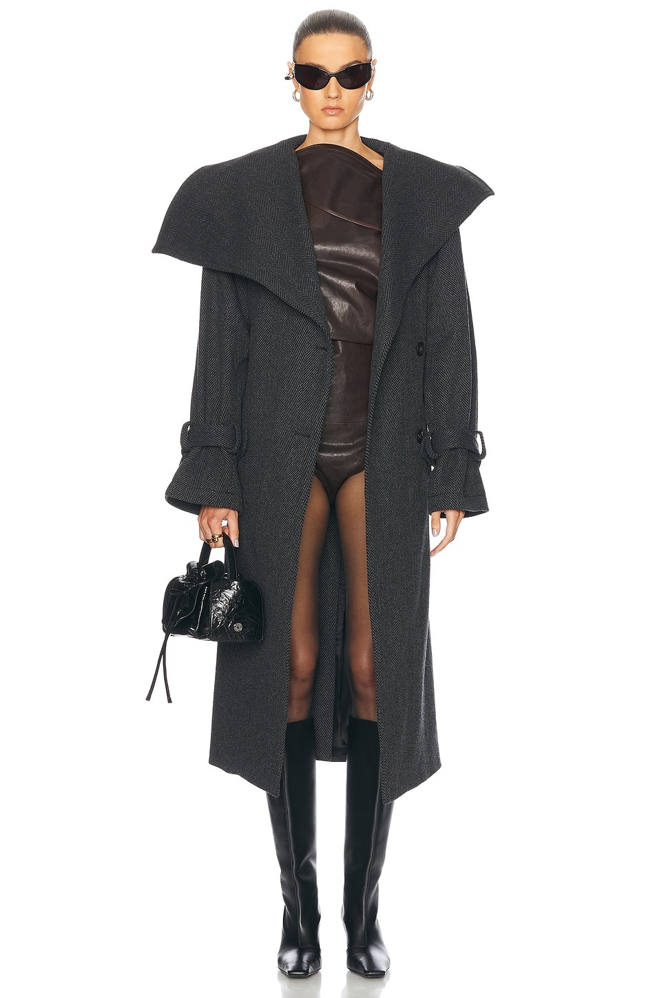 Acne Studios Oretto Chevron Wool Coat | forward | REVERSIBLE