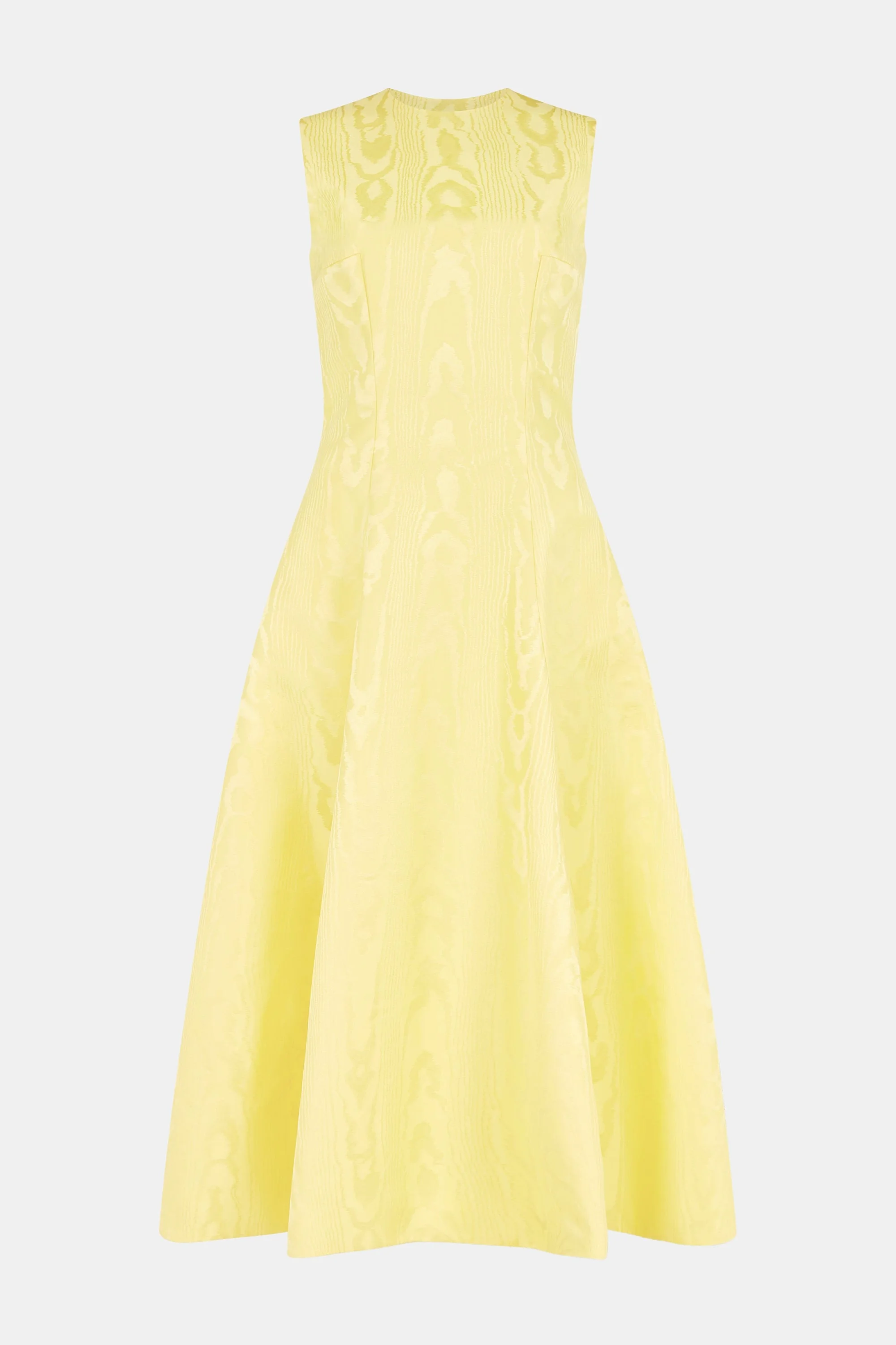 Mara Dress In Lemon Moire Mikado - 1