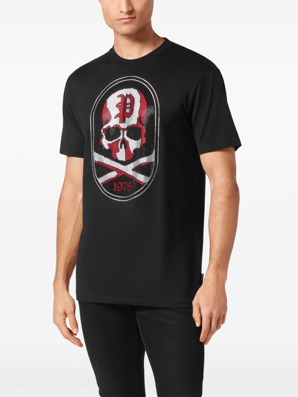 Skull&Bones-patch cotton t-shirt - 3