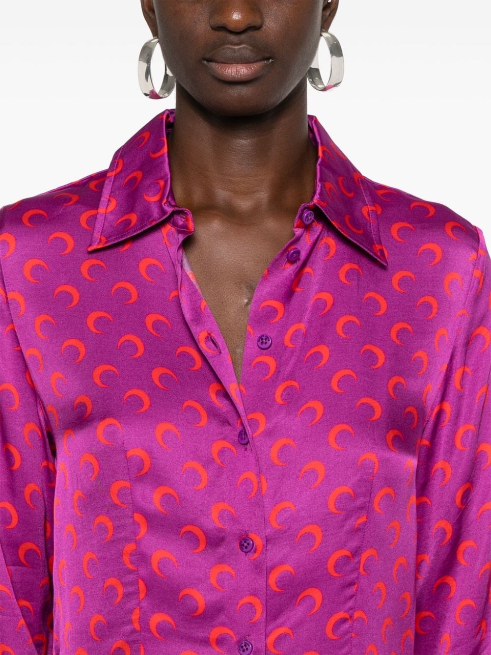 moon-printed shirt - 5