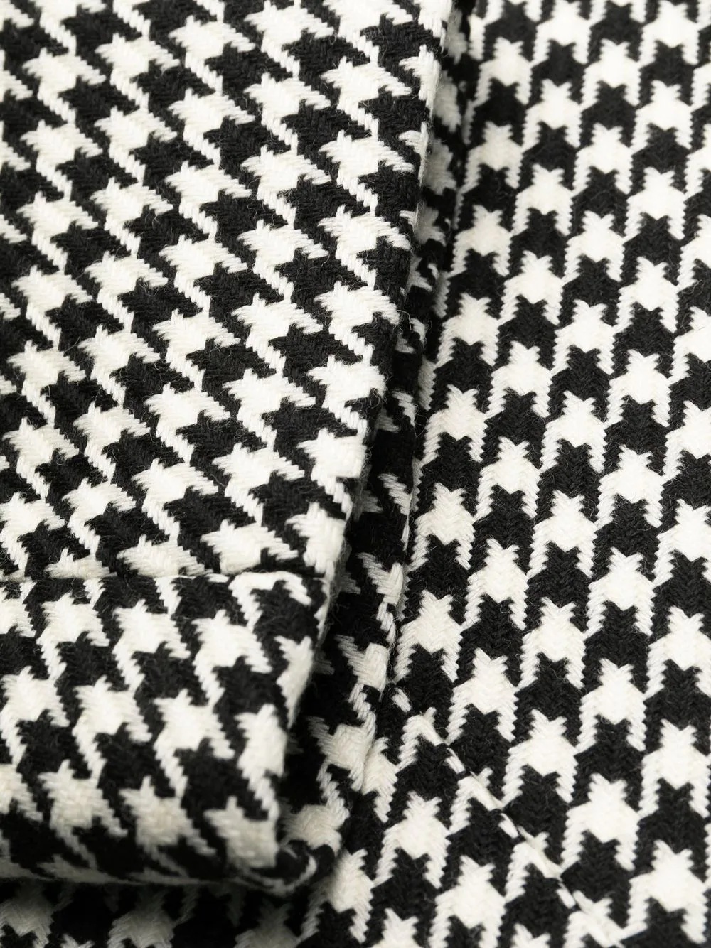 houndstooth single-breasted coat - 7