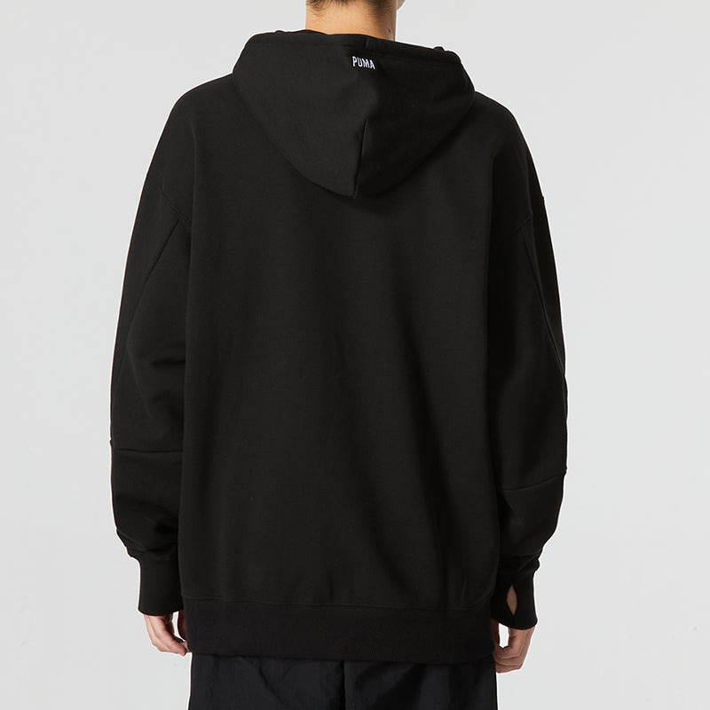 PUMA Colorful Logo Hoodie 'Black' 537706-01 - 4