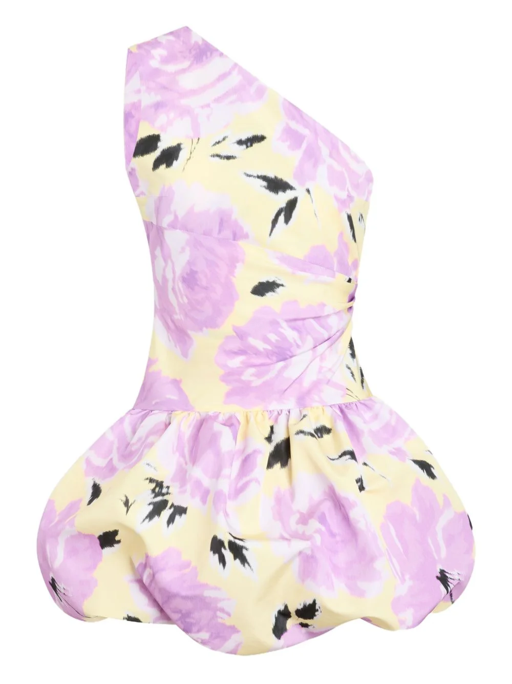 one-shoulder floral mini dress - 1