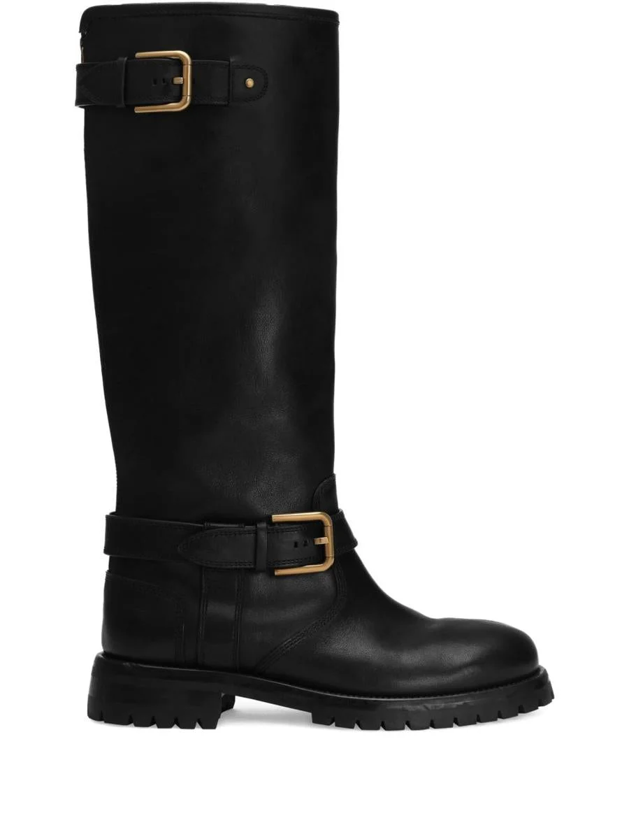 Dolce & Gabbana Calfskin Biker Boots - 1