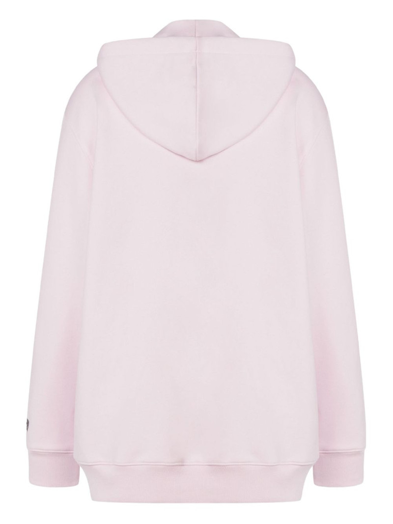 Moschino goose-embroidered zip-up hoodie outlook