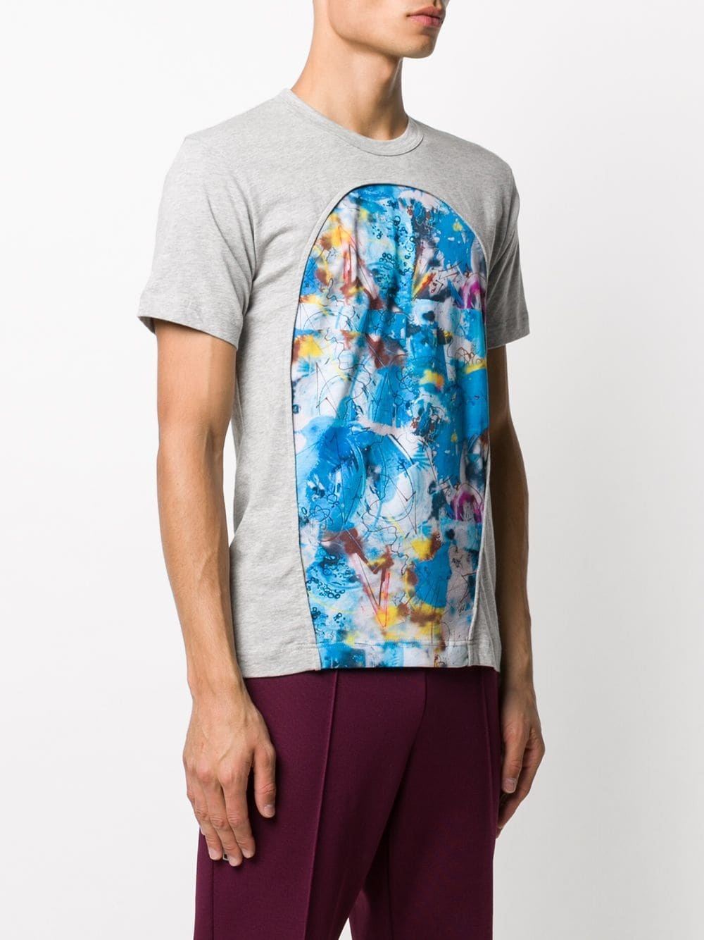 patchwork graphic print T-shirt - 3