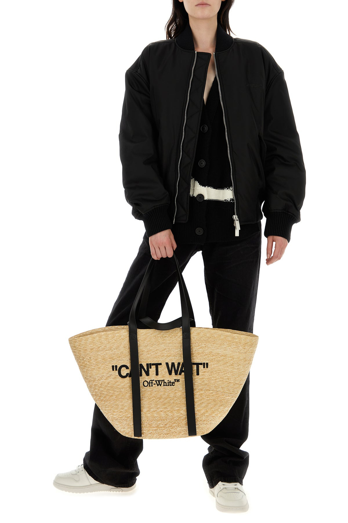 Black nylon blend bomber jacket - 6