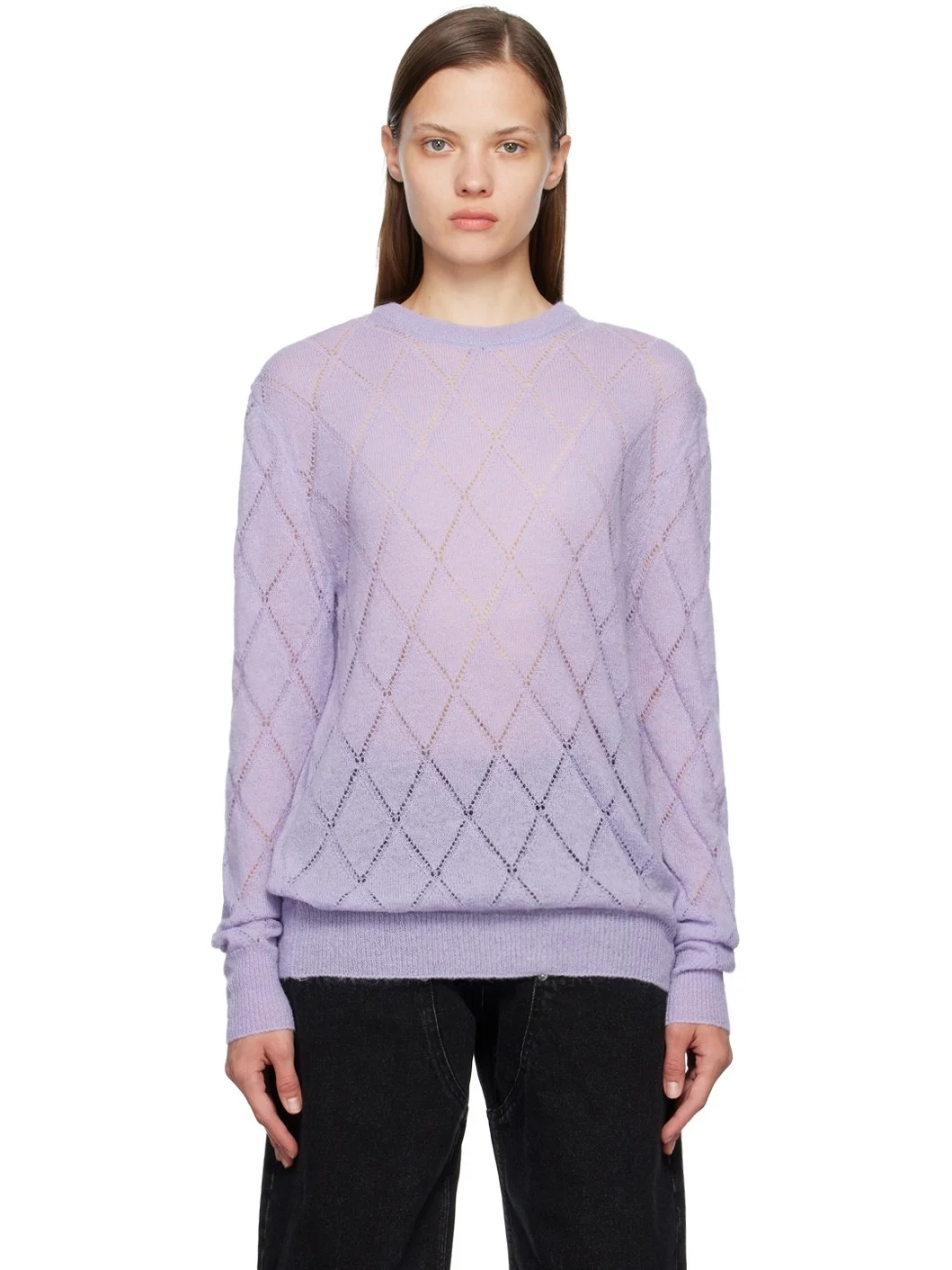 Purple Laddered Sweater - 1