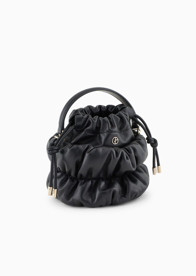 GIORGIO ARMANI ASV small nappa leather bucket bag outlook