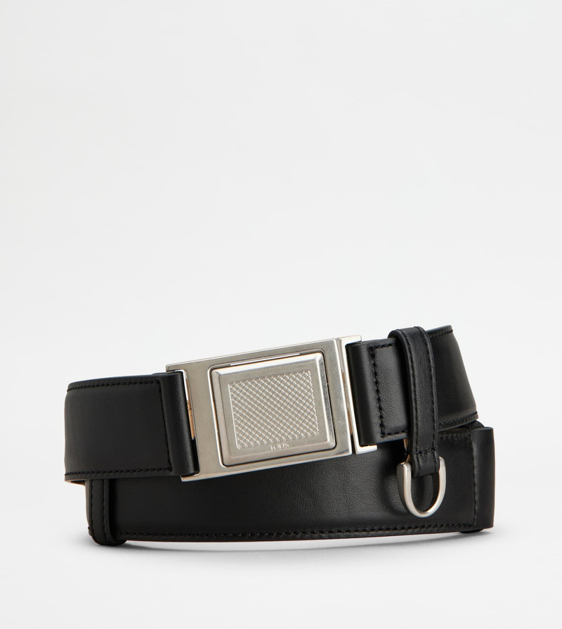 BELT IN LEATHER - BLACK 1