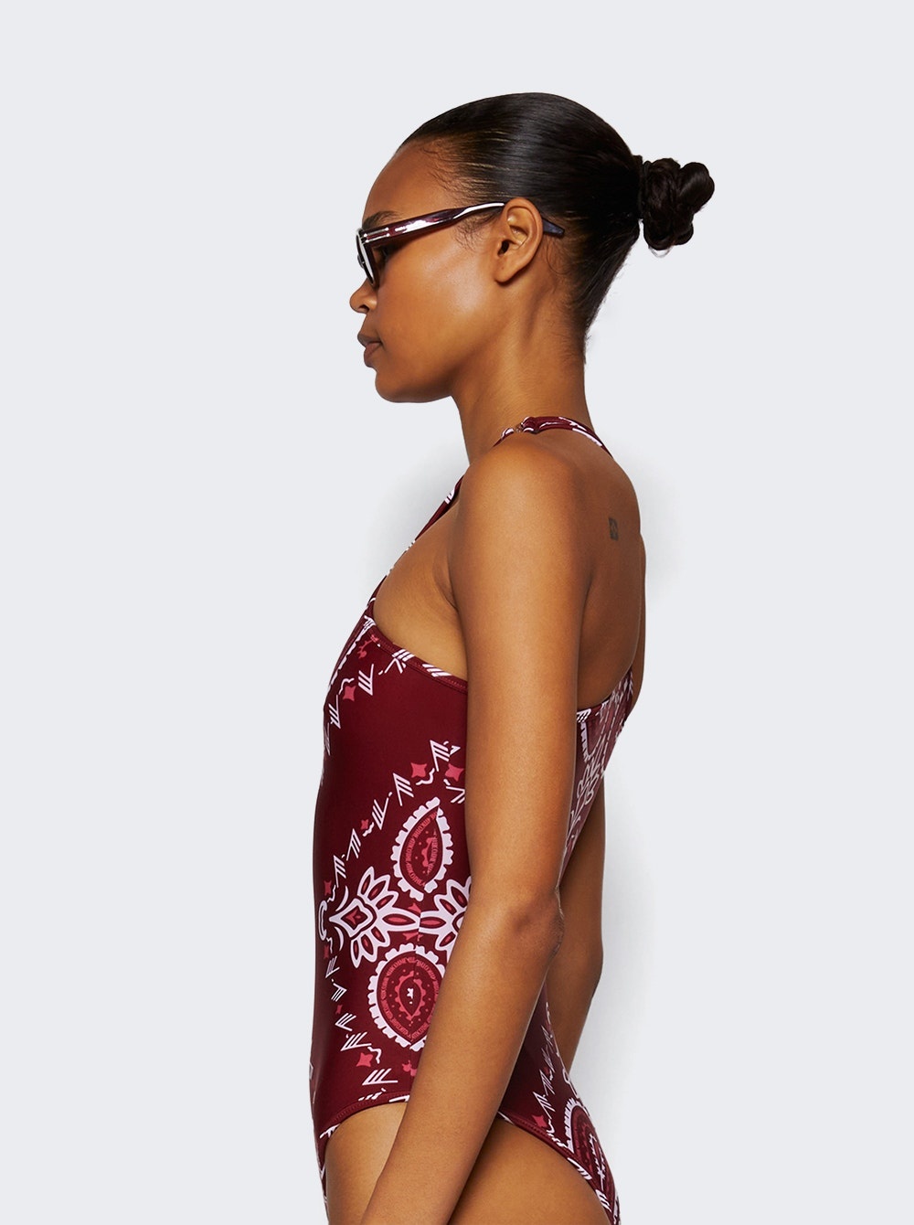 One-piece Bandana Swimsuit Cherry Red - 4