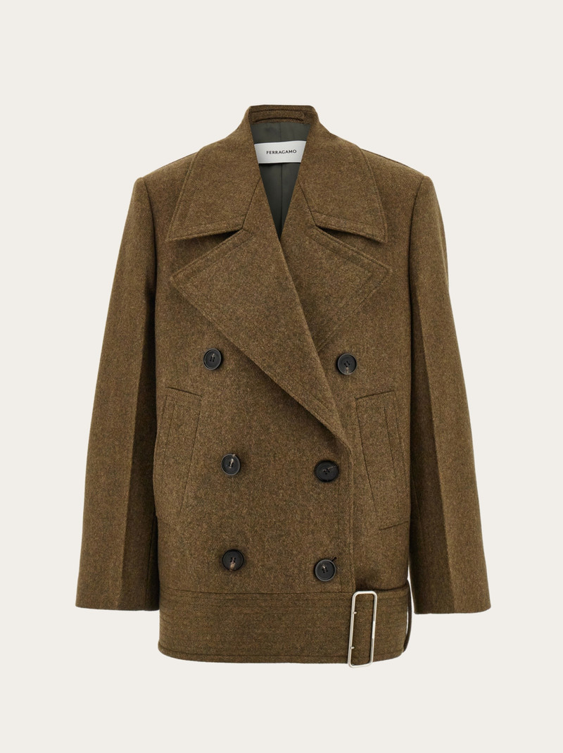 Double wool and cashmere peacoat - 1