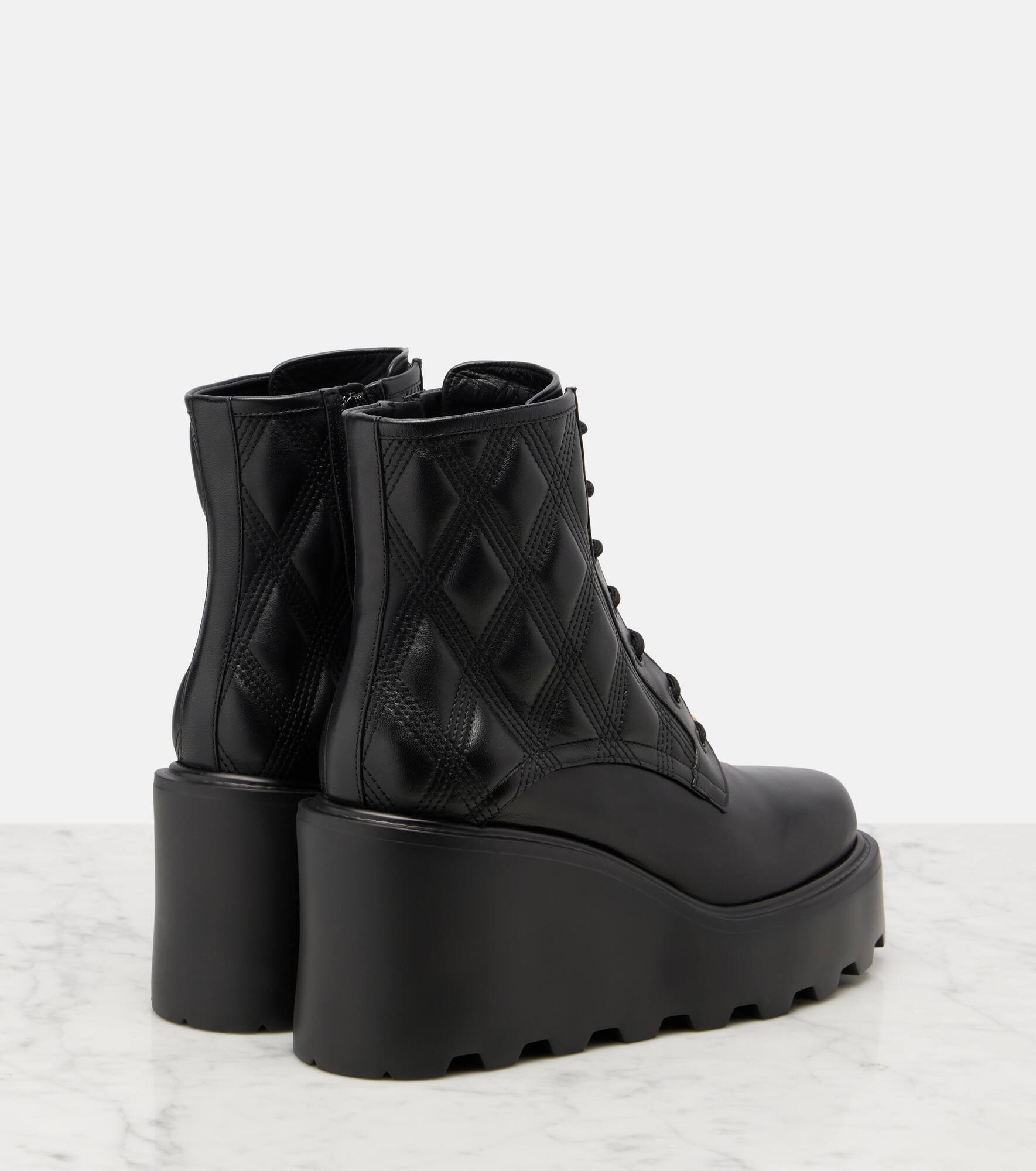 Quiltie 67 leather lace-up boots - 2