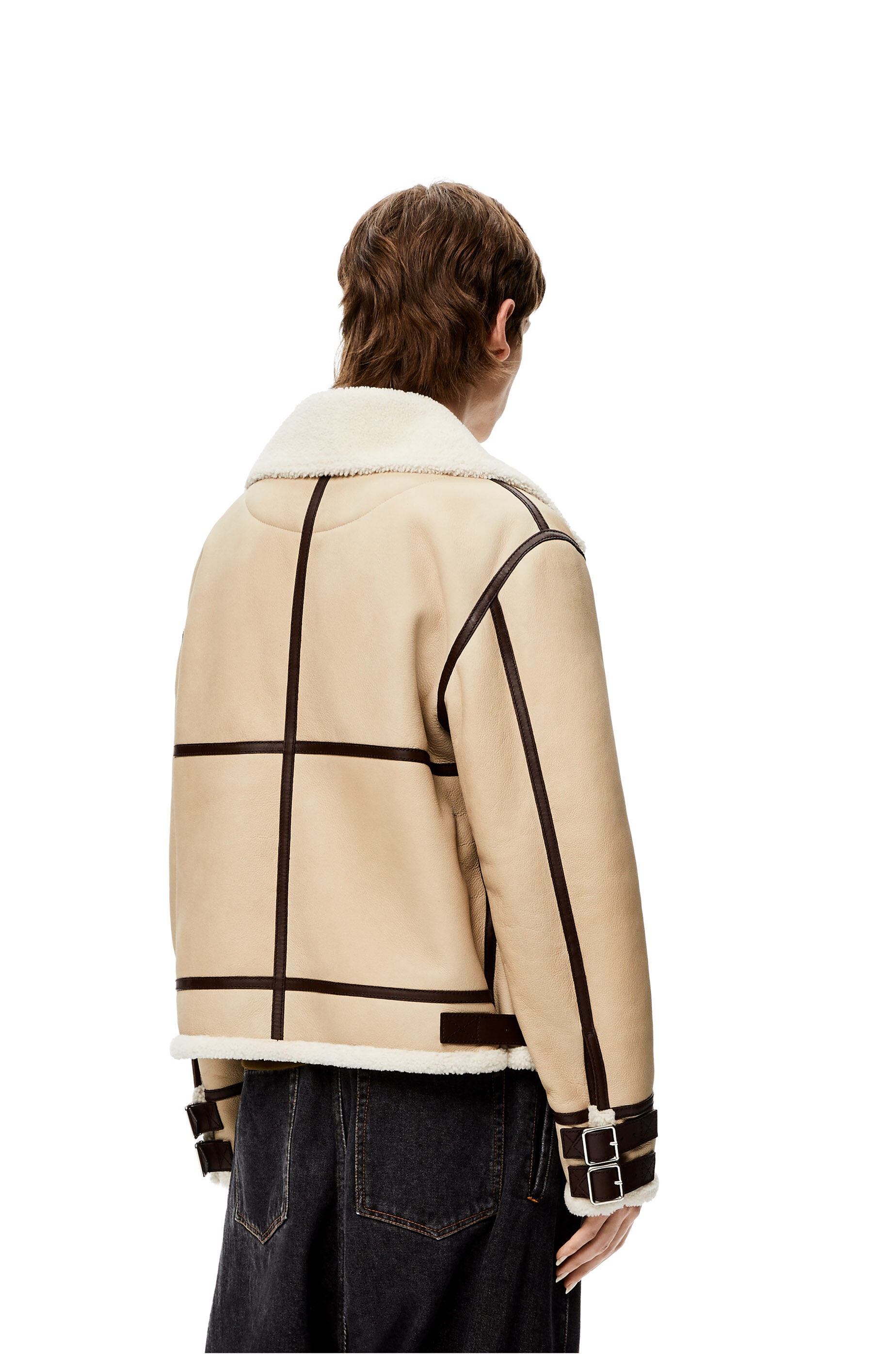 Aviator jacket in shearling - 4