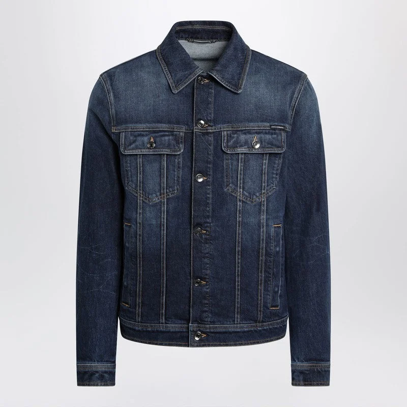 Dolce&Gabbana Blue Denim Jacket Men - 1