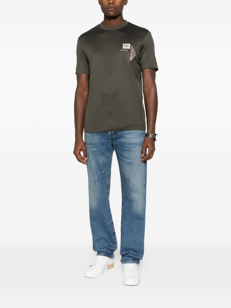 EMPORIO ARMANI patch-embellished T-shirt outlook