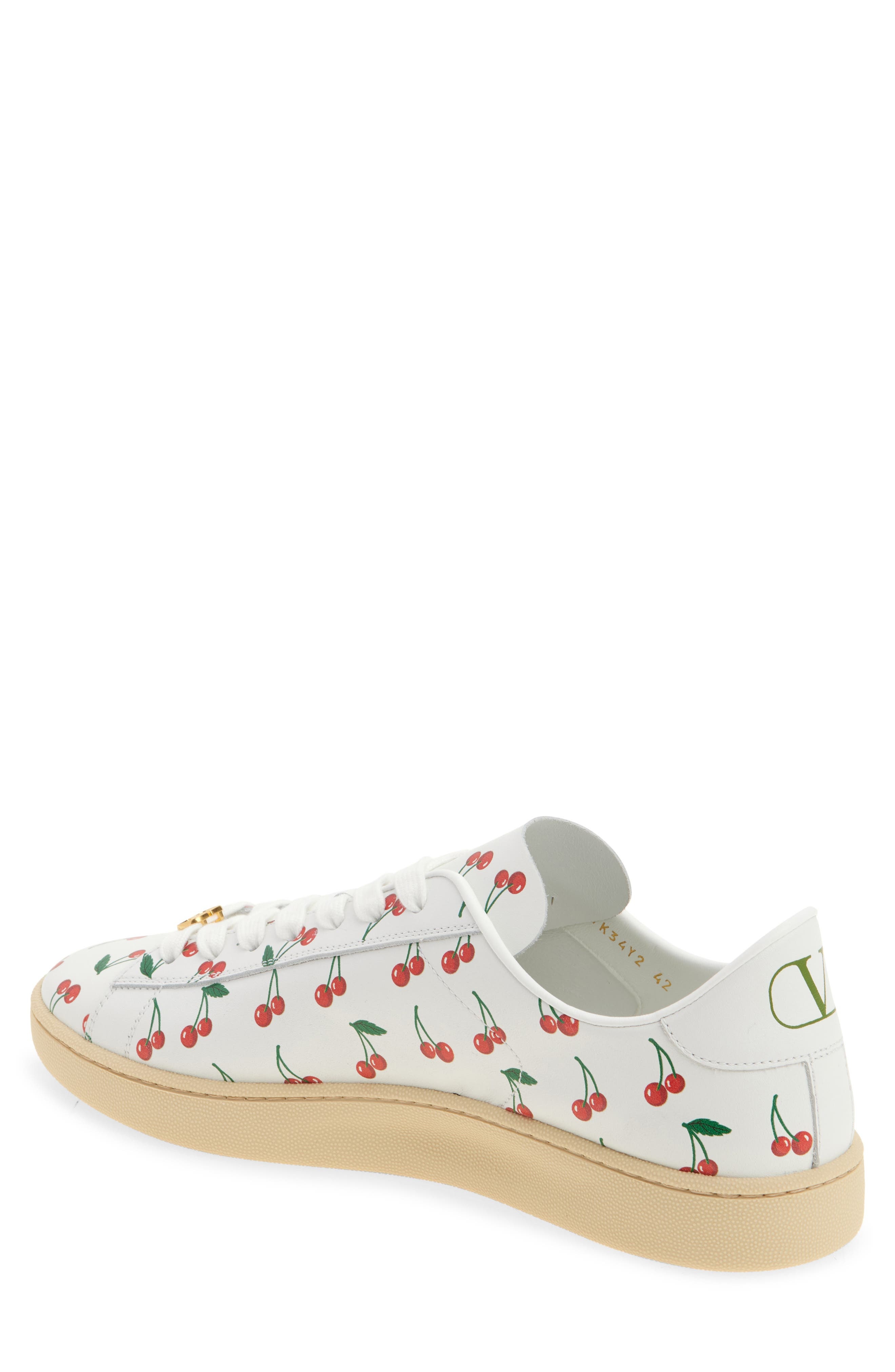 Valentino Garavani Royco Cherry Low Top Sneaker in White Multi at Nordstrom - 2