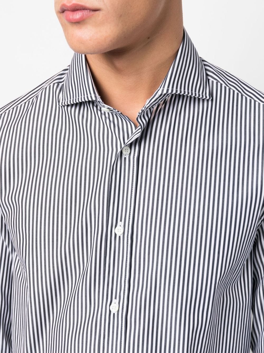 stripe-print cotton shirt - 5