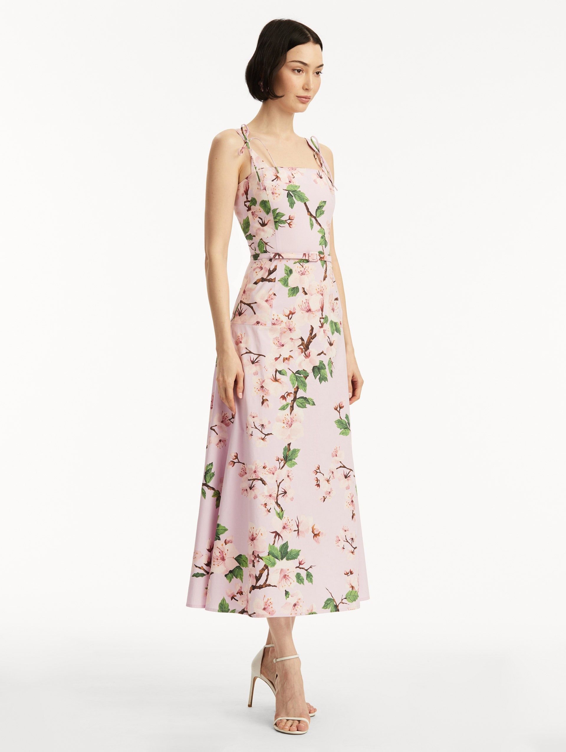 CHERRY BLOSSOM COTTON POPLIN DRESS - 4