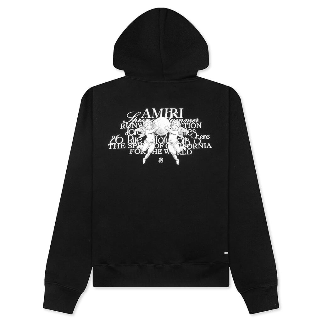【AMIRI】メンズ CHERUB TEXT HOODIE AMJYHD1022-001 AMIRI CHERUB TEXT HOODIE - BLACK | feature | REVERSIBLE