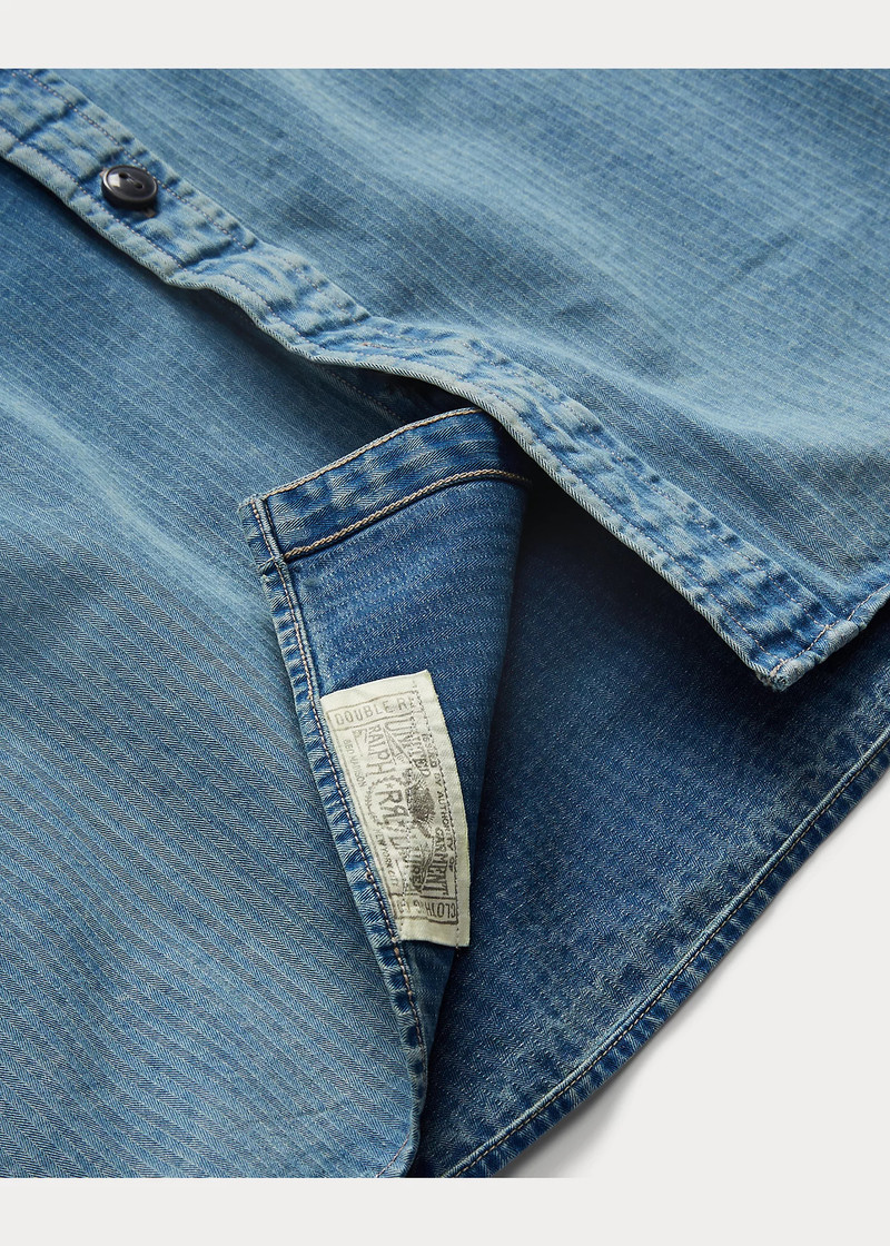 Indigo Herringbone Twill Workshirt 4