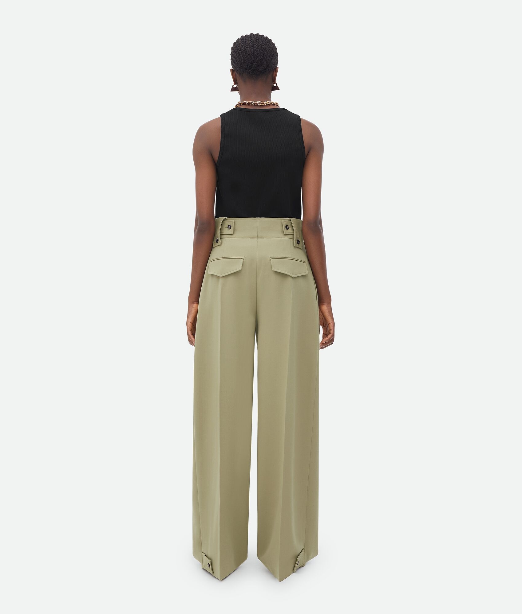 wide leg cotton pants - 3