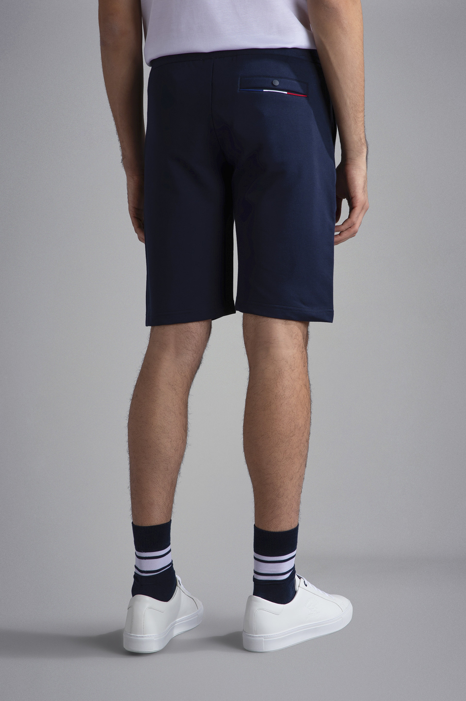 COTTON BERMUDA SHORTS WITH TRICOLOUR DETAILS - 3