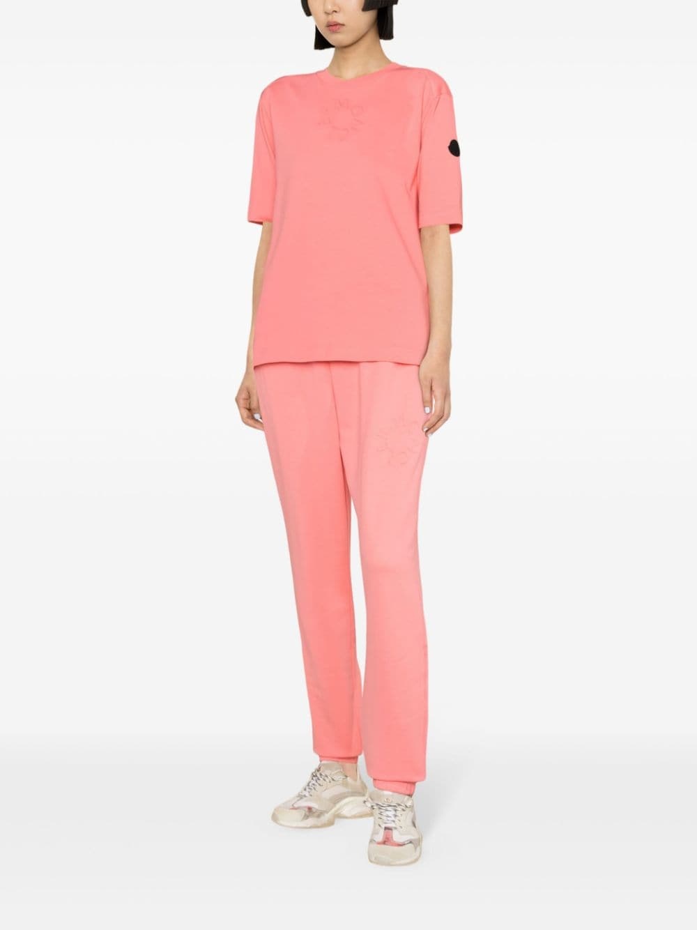 high-waisted logo-embossed track pants - 3