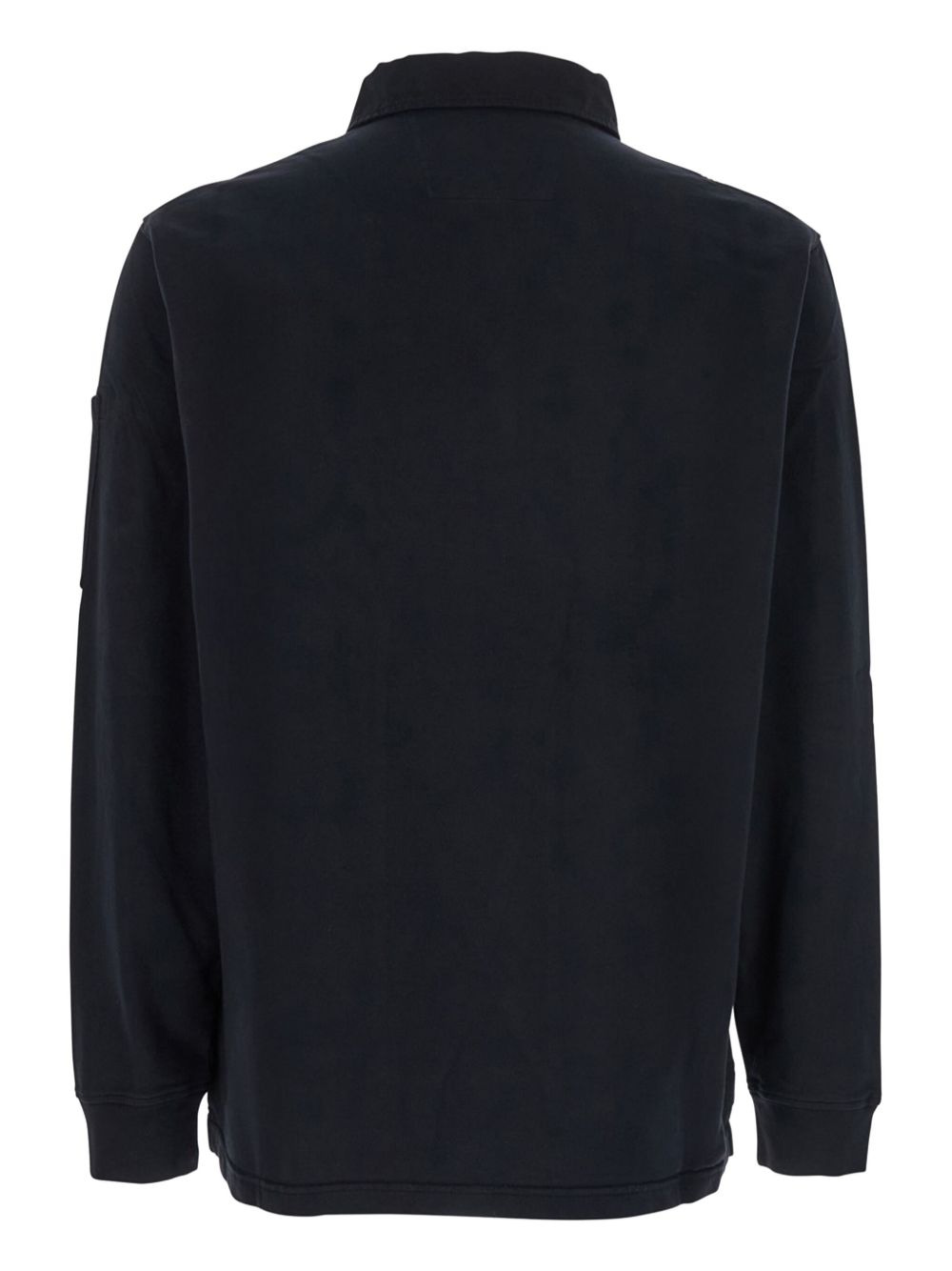 Lens-detail long-sleeved polo sweater - 2
