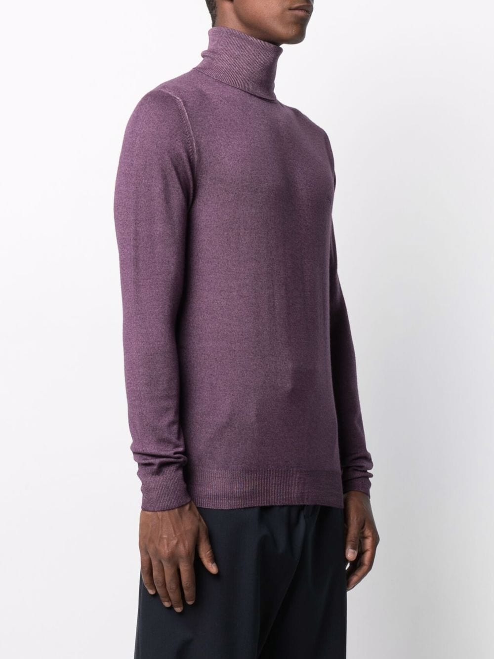 rollneck wool jumper - 3